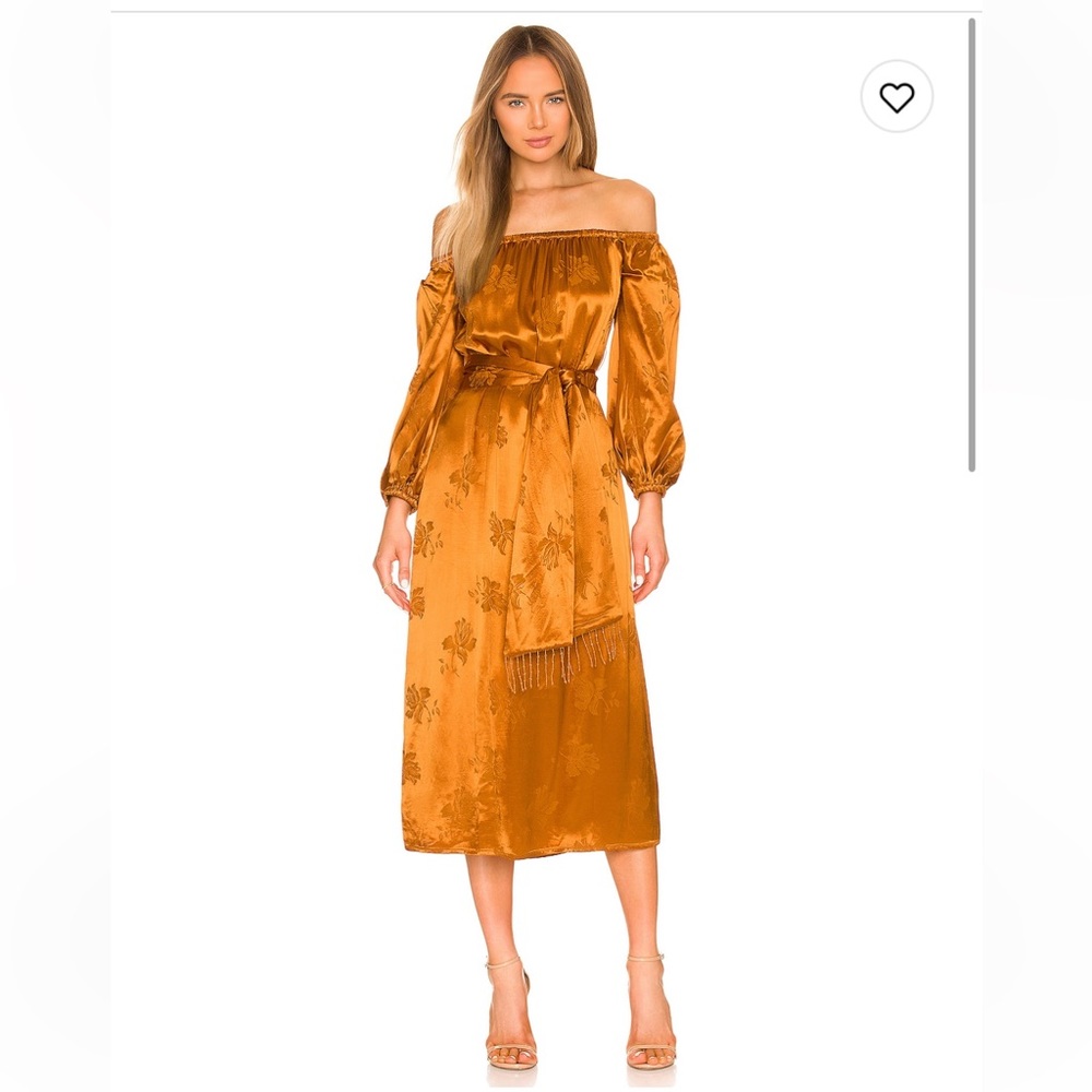 House of Harlow 1960 x REVOLVE Rosito Midi Dress. Size L Color Copper. NWT